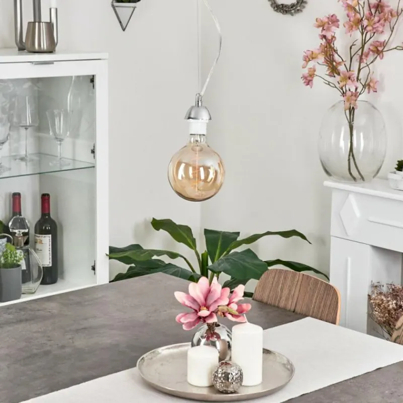 hofstein Suspension Girouxville Chrome, Blanc, 1 lumière