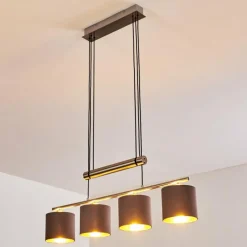 Lampes En Tissu-hofstein Suspension Glane Nickel mat, 4 lumières