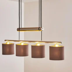 Lampes En Tissu-hofstein Suspension Glane Nickel mat, 4 lumières