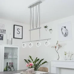 hofstein Suspension Globine LED Chrome, 4 lumières