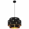 Lampes En Tissu-Luminaires Globo Lighting Suspension Globo ABBEY Noir, 1 lumière