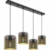 Luminaires Globo Lighting Suspension Globo ABINI Noir, 4 lumières* Suspensions