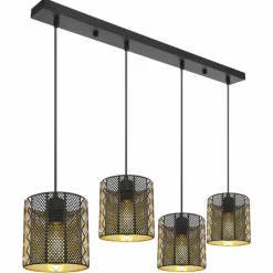 Luminaires Globo Lighting Suspension Globo ABINI Noir, 4 lumières* Suspensions