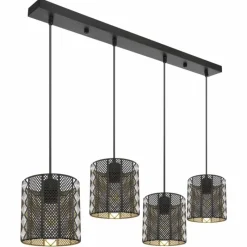 Luminaires Globo Lighting Suspension Globo ABINI Noir, 4 lumières* Suspensions