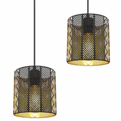 Luminaires Globo Lighting Suspension Globo ABINI Noir, 4 lumières* Suspensions