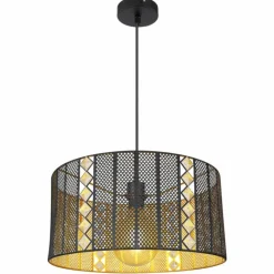 Luminaires Globo Lighting Suspension Globo ABINI Noir, 1 lumière* Suspensions