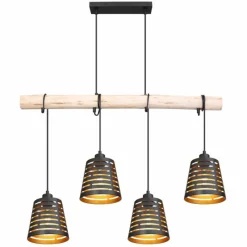 Luminaires Scandinaves-Luminaires Globo Lighting Suspension Globo ABLONA Noir, 4 lumières