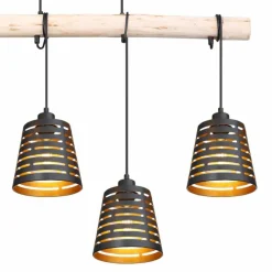 Luminaires Scandinaves-Luminaires Globo Lighting Suspension Globo ABLONA Noir, 4 lumières