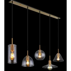 Luminaires Globo Lighting Suspension Globo ADARA Laiton, 5 lumières