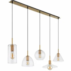 Luminaires Globo Lighting Suspension Globo ADARA Laiton, 5 lumières