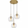 Luminaires Globo Lighting Suspension Globo ADARA Laiton, 3 lumières