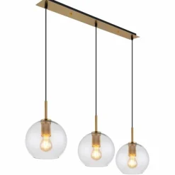 Luminaires Globo Lighting Suspension Globo ADARA Laiton, 3 lumières