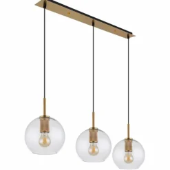 Luminaires Globo Lighting Suspension Globo ADARA Laiton, 3 lumières