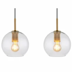 Luminaires Globo Lighting Suspension Globo ADARA Laiton, 3 lumières