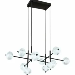 Luminaires Globo Lighting Suspension Globo AIDA LED Noir, 11 lumières* Suspensions