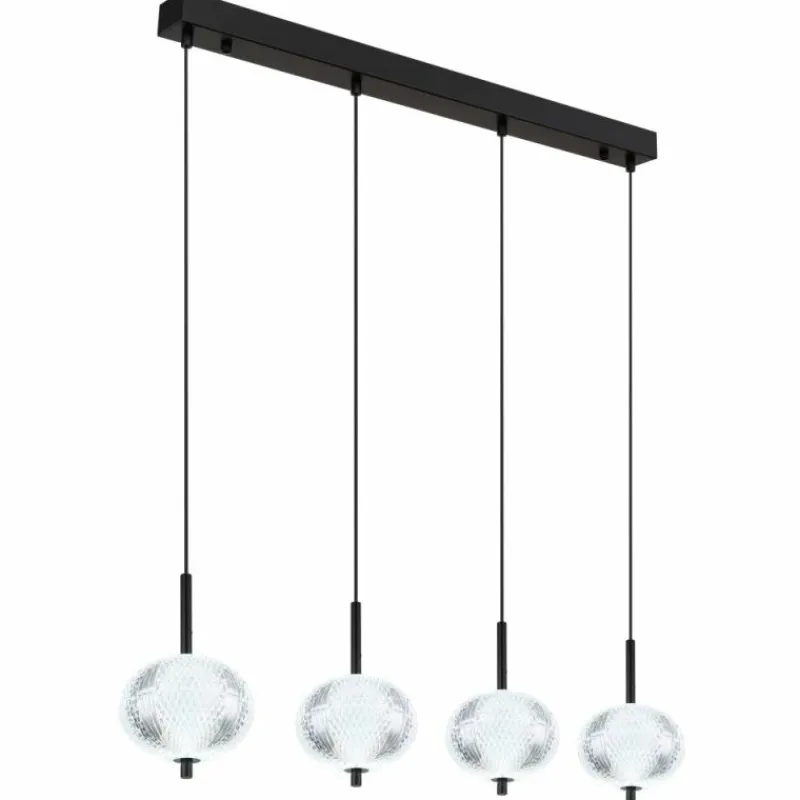 Luminaires Globo Lighting Suspension Globo AIDA LED Noir, 4 lumières* Éclairage Led
