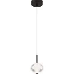 Luminaires Globo Lighting Suspension Globo AIDA LED Noir, 1 lumière* Suspensions