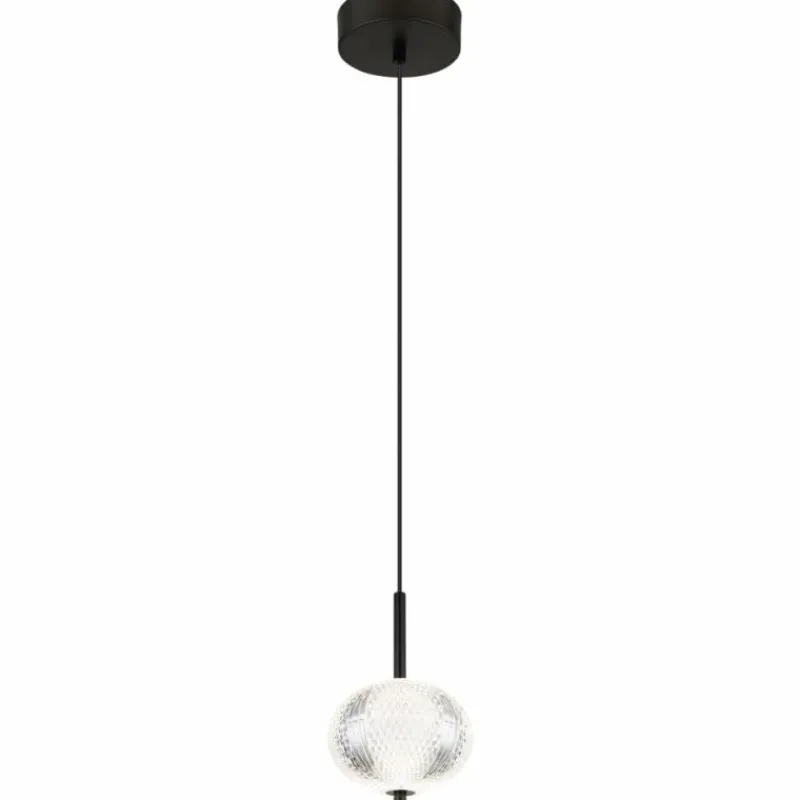 Luminaires Globo Lighting Suspension Globo AIDA LED Noir, 1 lumière* Suspensions