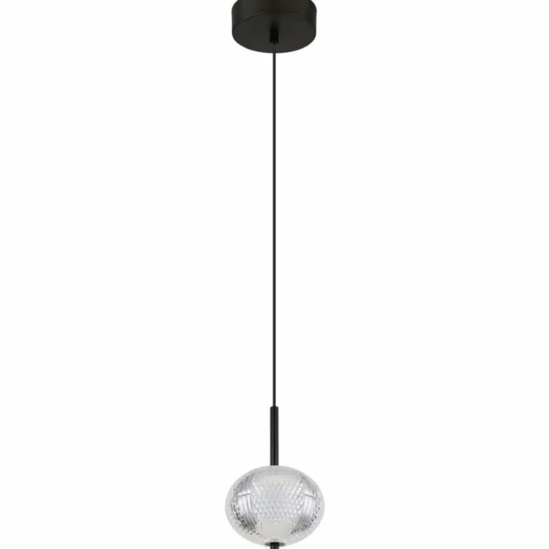Luminaires Globo Lighting Suspension Globo AIDA LED Noir, 1 lumière* Suspensions