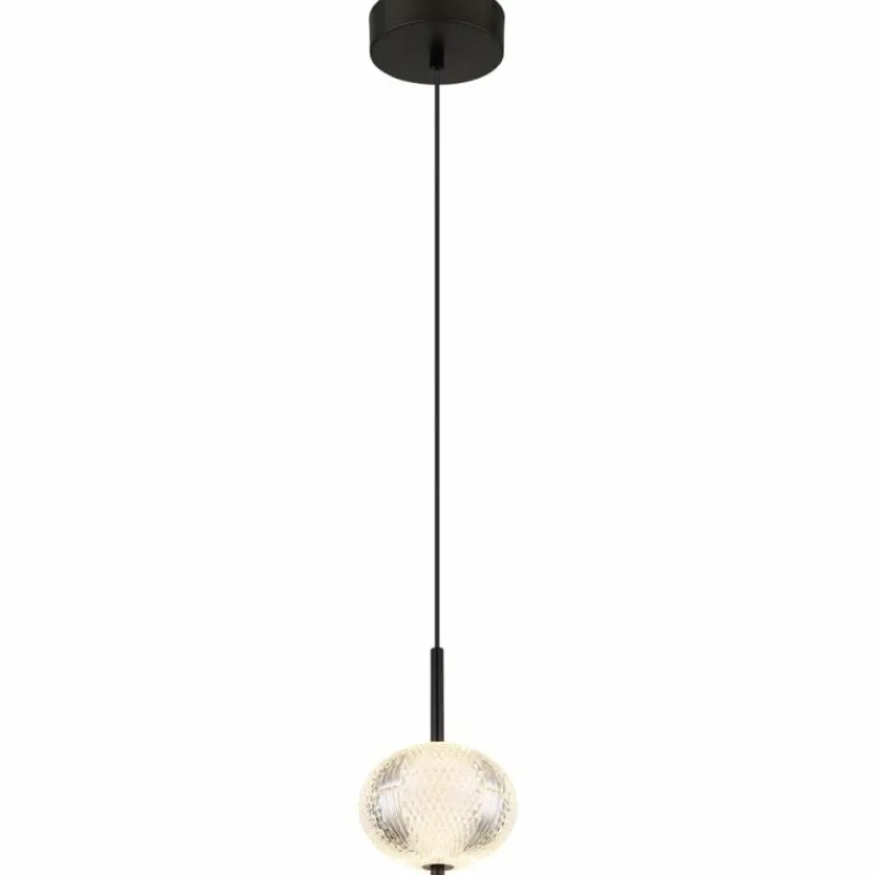 Luminaires Globo Lighting Suspension Globo AIDA LED Noir, 1 lumière* Suspensions