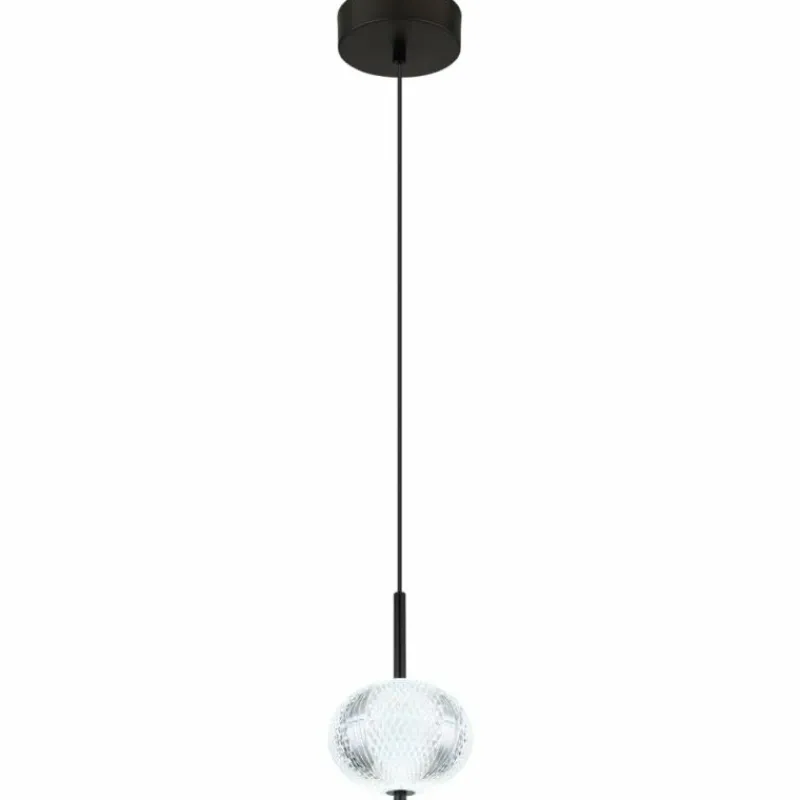 Luminaires Globo Lighting Suspension Globo AIDA LED Noir, 1 lumière* Suspensions