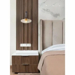 Suspension Verre Fumé-Luminaires Globo Lighting Suspension Globo ALADDIN Noir, 1 lumière