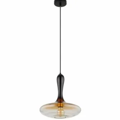 Suspension Verre Fumé-Luminaires Globo Lighting Suspension Globo ALADDIN Noir, 1 lumière
