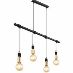 Luminaires Globo Lighting Suspension Globo ALEXIUS Laiton, Noir, 4 lumières* Suspensions