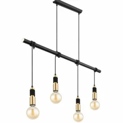 Luminaires Globo Lighting Suspension Globo ALEXIUS Laiton, Noir, 4 lumières* Suspensions