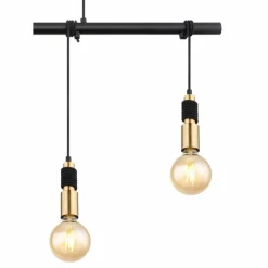 Luminaires Globo Lighting Suspension Globo ALEXIUS Laiton, Noir, 4 lumières* Suspensions
