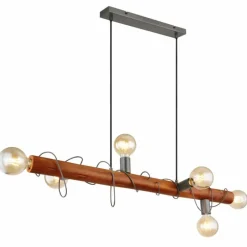 Luminaires Globo Lighting Suspension Globo ALICE Noir, 6 lumières* Suspensions