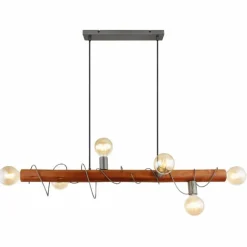 Luminaires Globo Lighting Suspension Globo ALICE Noir, 6 lumières* Suspensions