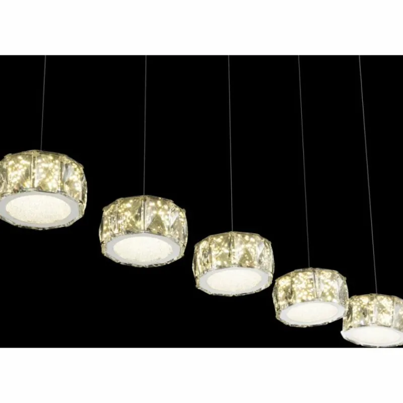 Lampe Turque-Luminaires Globo Lighting Suspension Globo Amur LED Chrome, 1 lumière