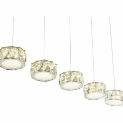 Lampe Turque-Luminaires Globo Lighting Suspension Globo Amur LED Chrome, 1 lumière