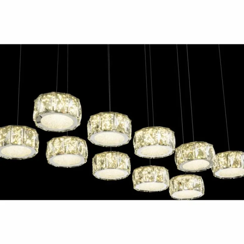 Lampe Turque-Luminaires Globo Lighting Suspension Globo Amur LED Chrome, 1 lumière