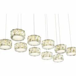 Lampe Turque-Luminaires Globo Lighting Suspension Globo Amur LED Chrome, 1 lumière