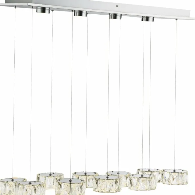 Lampe Turque-Luminaires Globo Lighting Suspension Globo Amur LED Chrome, 1 lumière