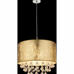 Lampes En Tissu-Luminaires Globo Lighting Suspension Globo AMY Nickel mat, 1 lumière