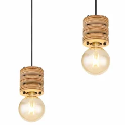 Luminaires Scandinaves-Luminaires Globo Lighting Suspension Globo ANGELINE Noir, 3 lumières