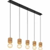 Luminaires Scandinaves-Luminaires Globo Lighting Suspension Globo ANGELINE Noir, 5 lumières