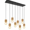 Luminaires Scandinaves-Luminaires Globo Lighting Suspension Globo ANGELINE Noir, 8 lumières