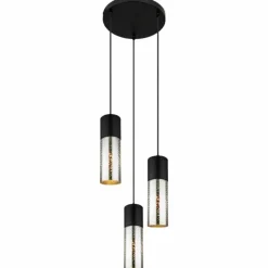 Luminaires Globo Lighting Suspension Globo ANNIKA Noir, 3 lumières