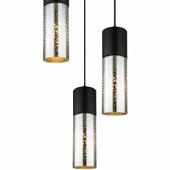 Luminaires Globo Lighting Suspension Globo ANNIKA Noir, 3 lumières