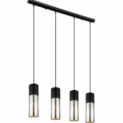 Luminaires Globo Lighting Suspension Globo ANNIKA Noir, 4 lumières
