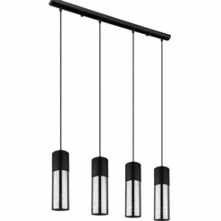 Luminaires Globo Lighting Suspension Globo ANNIKA Noir, 4 lumières