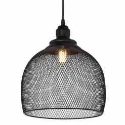 Lampes Industrielles-Luminaires Globo Lighting Suspension Globo ANYA Noir, 1 lumière