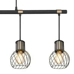 Lampes Dorées-Luminaires Globo Lighting Suspension Globo ARGUSTO Noir, 4 lumières