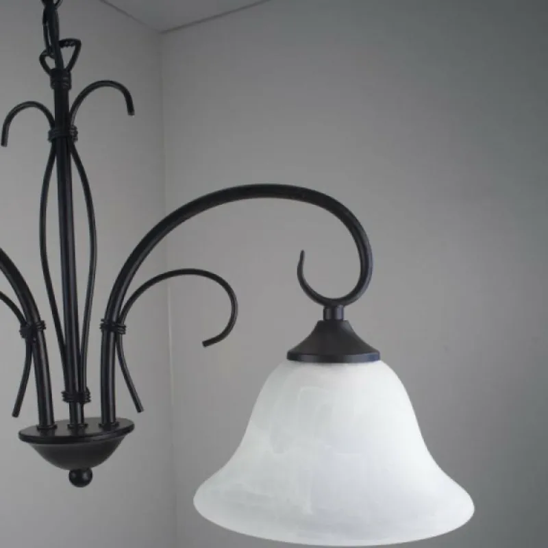 Luminaires Globo Lighting Suspension Globo Aries Noir, Blanc, 2 lumières