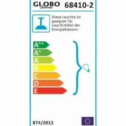 Luminaires Globo Lighting Suspension Globo Aries Noir, Blanc, 2 lumières
