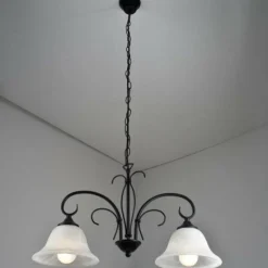 Luminaires Globo Lighting Suspension Globo Aries Noir, Blanc, 2 lumières